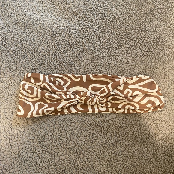 Stone Fox Swim Brown and Cream Patterned Fabric - Picture 1 of 2